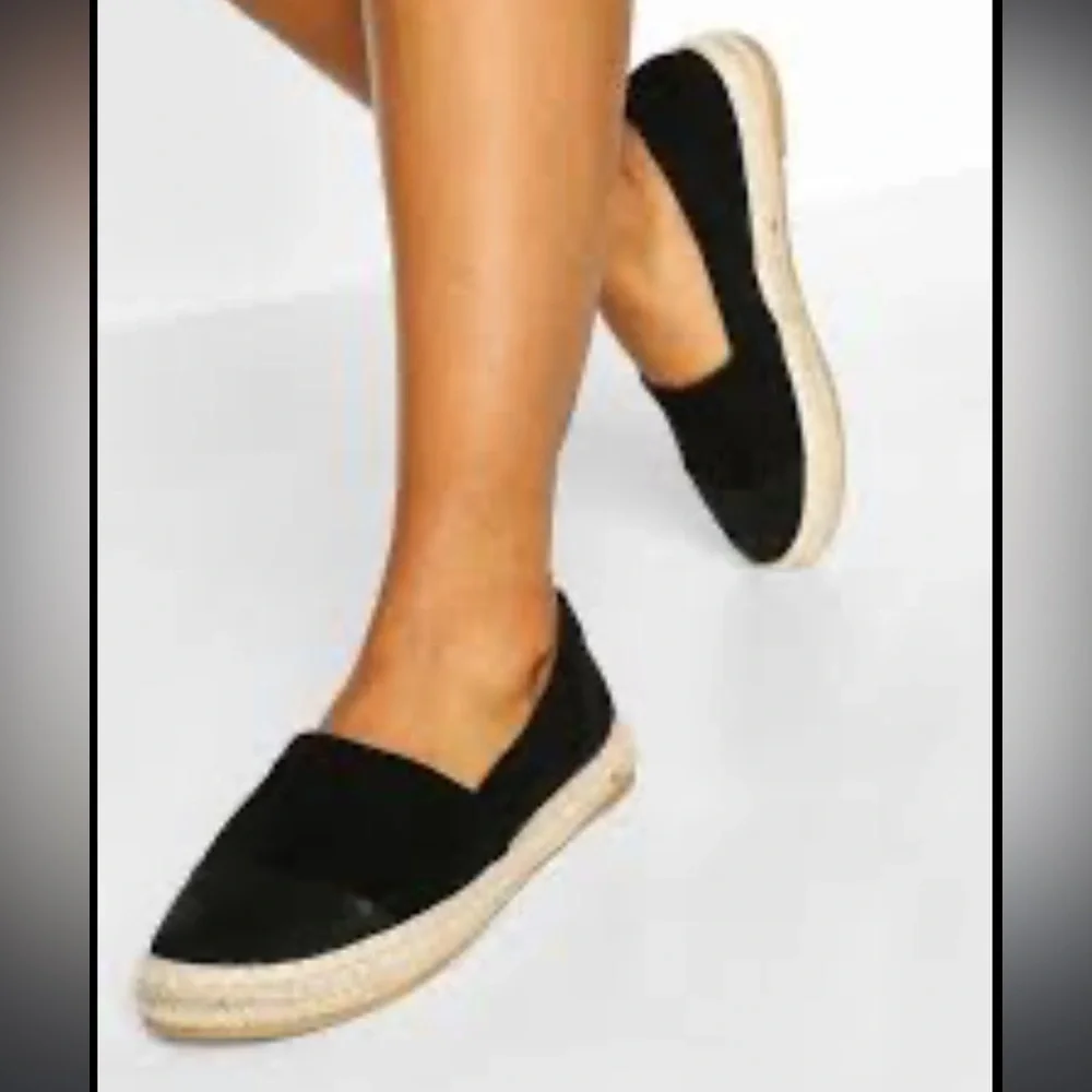 Free People black suede espadrilles size 8